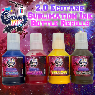 2.0 Epson Compatible EcoTank Sublimation Ink Refill Set (4 Color 