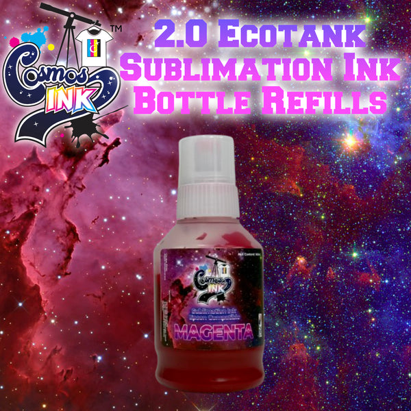 2.0 Epson EcoTank Sublimation Ink Refill Bottles (Magenta) (SC F170, SC F570, ET-8550, ET-8500, ET-15000, ET-16500, ET-2760, ET-3760, ET-4760, ET-3710, ET-2700, ET-2750) | Cosmos Ink®