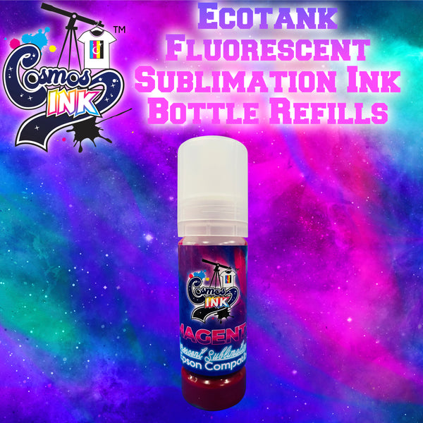 Epson EcoTank Fluorescent Sublimation Ink Refill Bottles (Fluorescent Magenta) (ET-15000, ET-16500, ET-2760, ET-3760, ET-4760, ET-3710, ET-2700, ET-2750) | Cosmos Ink®