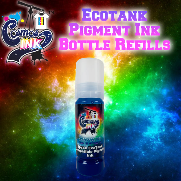 Epson EcoTank Pigment Ink Refill Bottles (Cyan) (ET-8550, ET-8500, ET-15000, ET-16500, ET-2760, ET-3760, ET-4760, ET-3710, ET-2700, ET-2750) | Cosmos Ink®