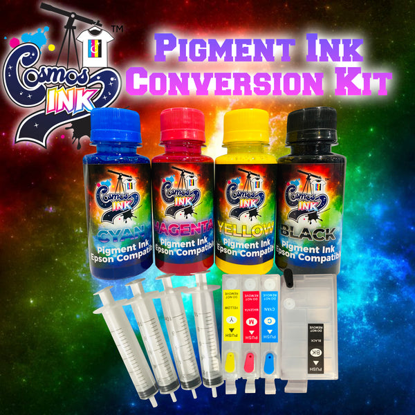 Pigment Ink Conversion Kit for Epson WF-7710, 7720, 7610, 7620, 7110, 7210, 3640, 3620 | Cosmos Ink®