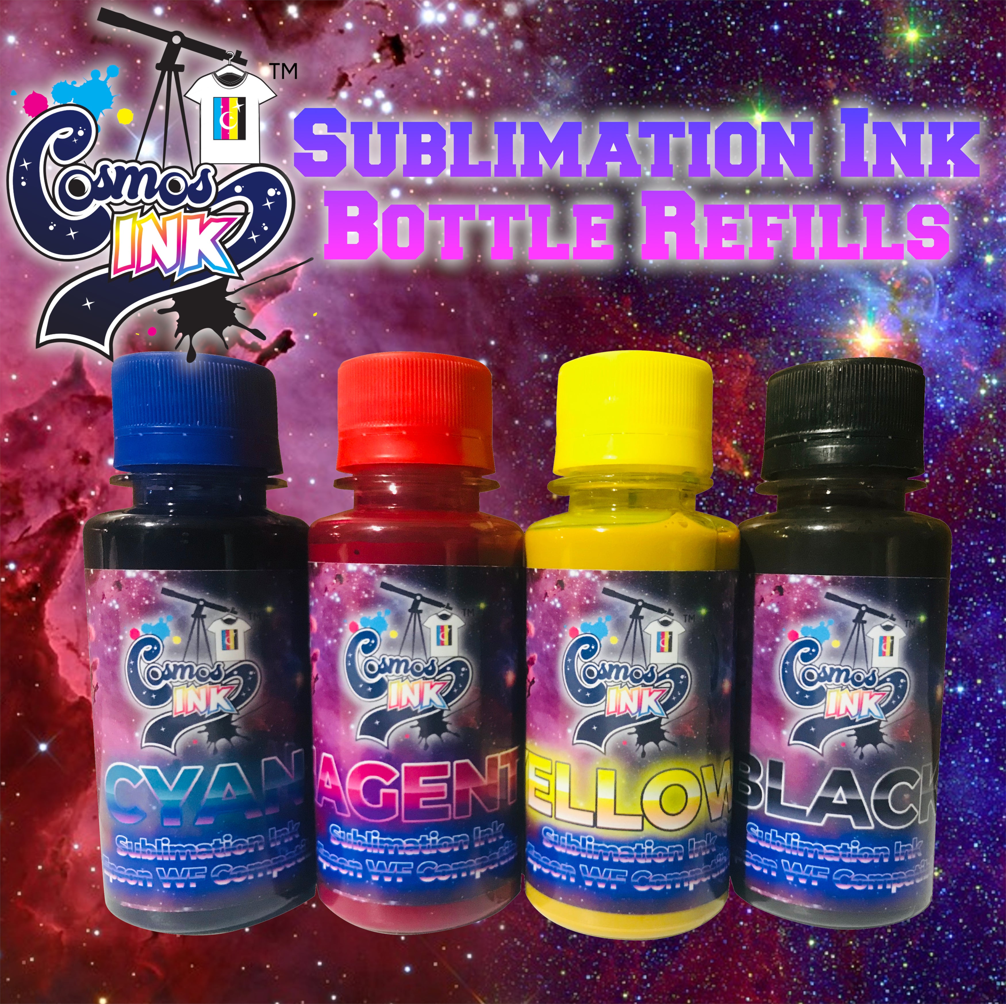 Sublimation Ink for Epson Printer, EcoTank, and Sawgrass | Cosmos Ink®