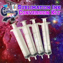Sublimation Ink Conversion Kit for Epson WF-7710, 7720, 7610, 7620, 7110, 7210, 3640, 3620 (4 Syringes w/ 4 Needles) | Cosmos Ink®